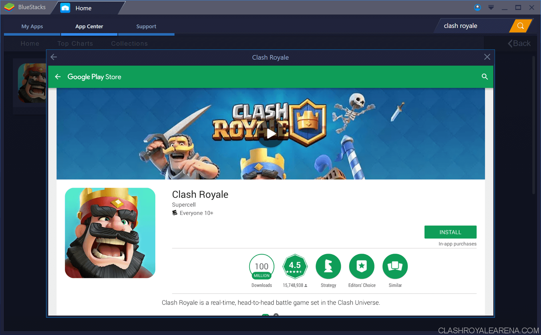 Клеш рояль через плей маркет. Clash Royale на ПК. Clash Royale в Bluestacks. Игра клеш рояль на компьютере. Клеш рояль без эмулятора.